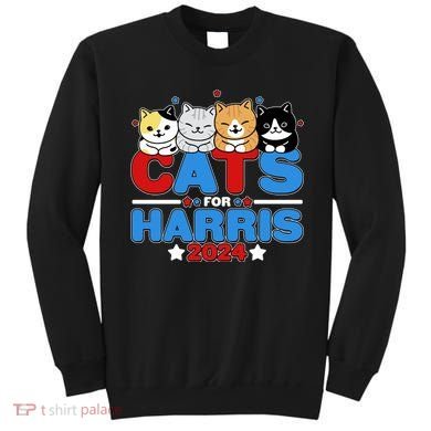 Cats For Harris Vote Kamala Harris 2024 Election Sweatshirt