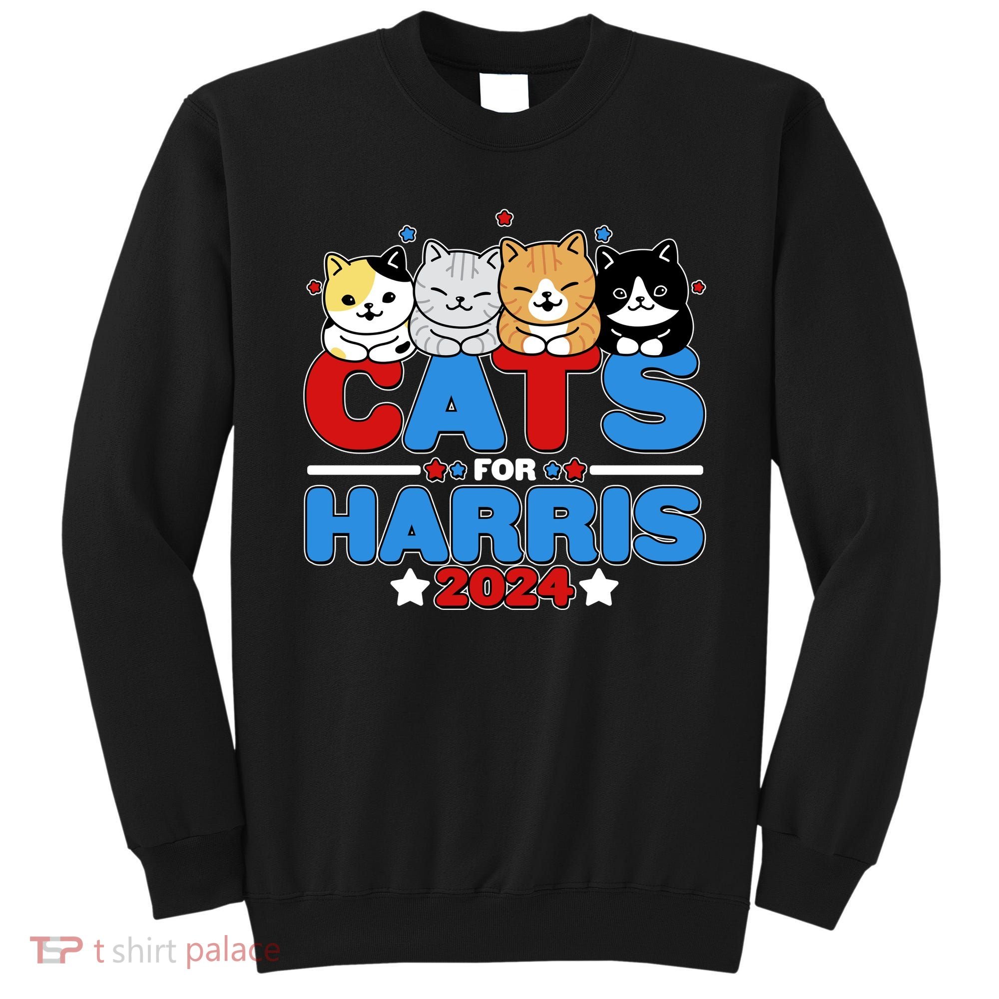 Cats For Harris Vote Kamala Harris 2024 Election Sweatshirt