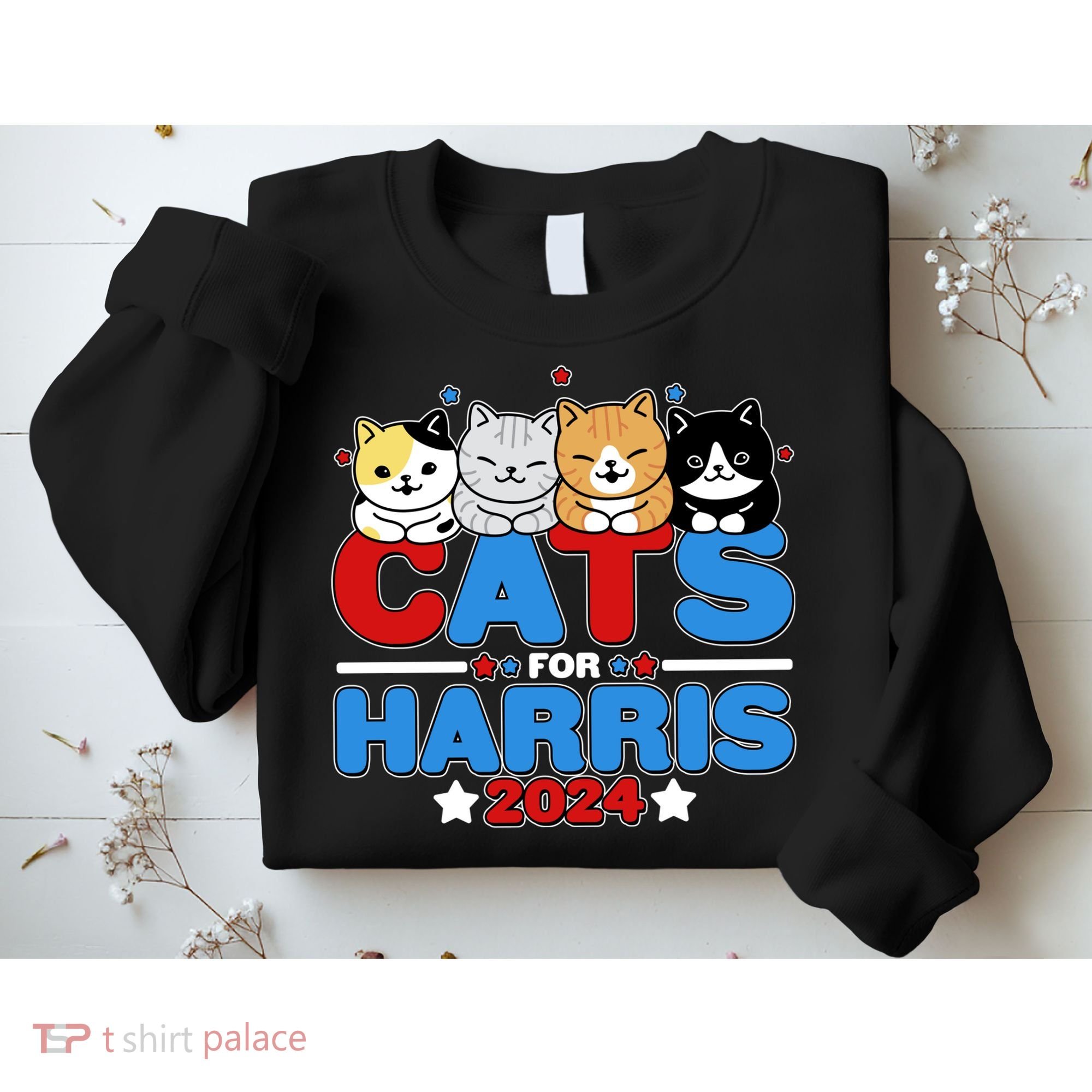 Cats For Harris Vote Kamala Harris 2024 Election Sweatshirt