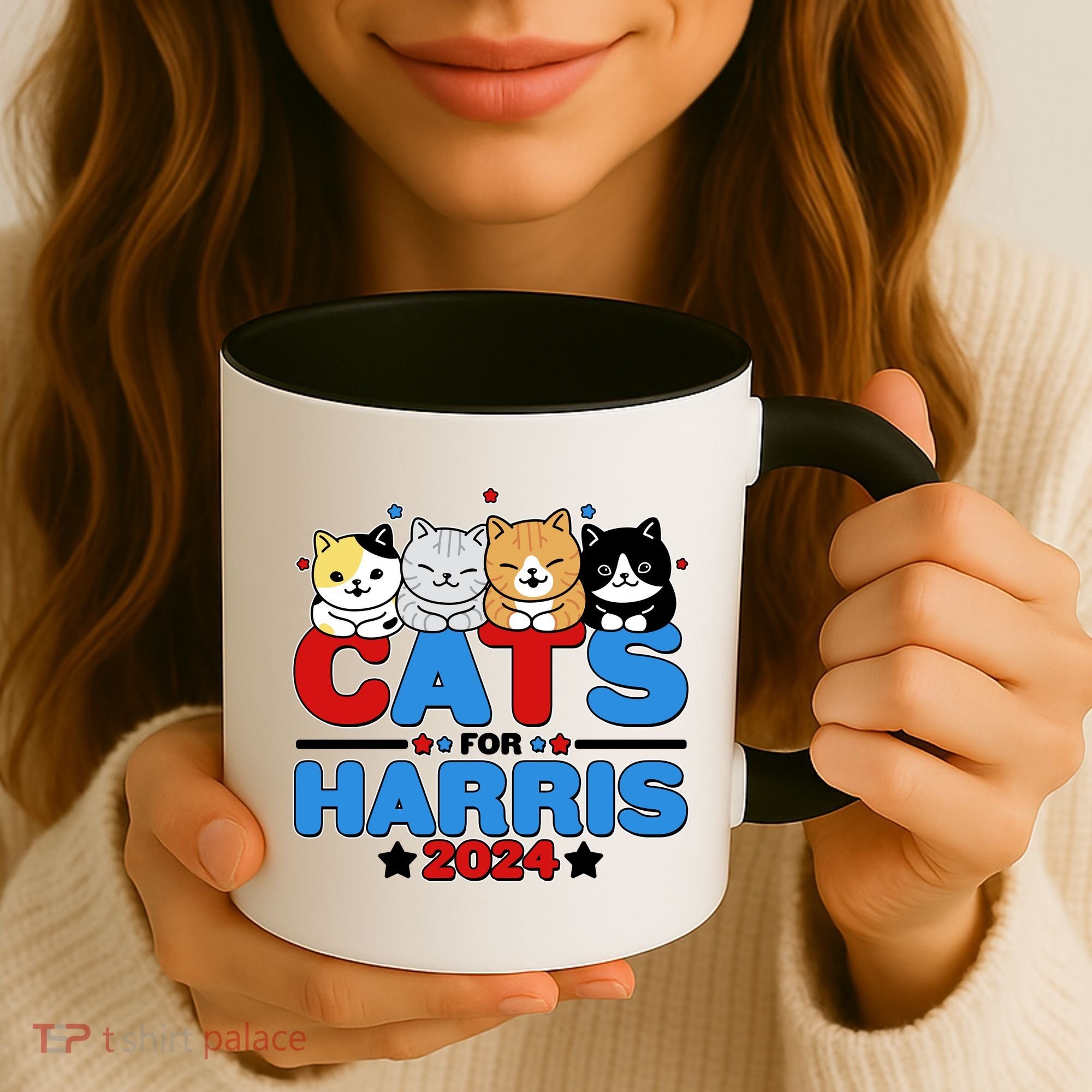 Cats For Harris Vote Kamala Harris 2024 Election Coffee Mug