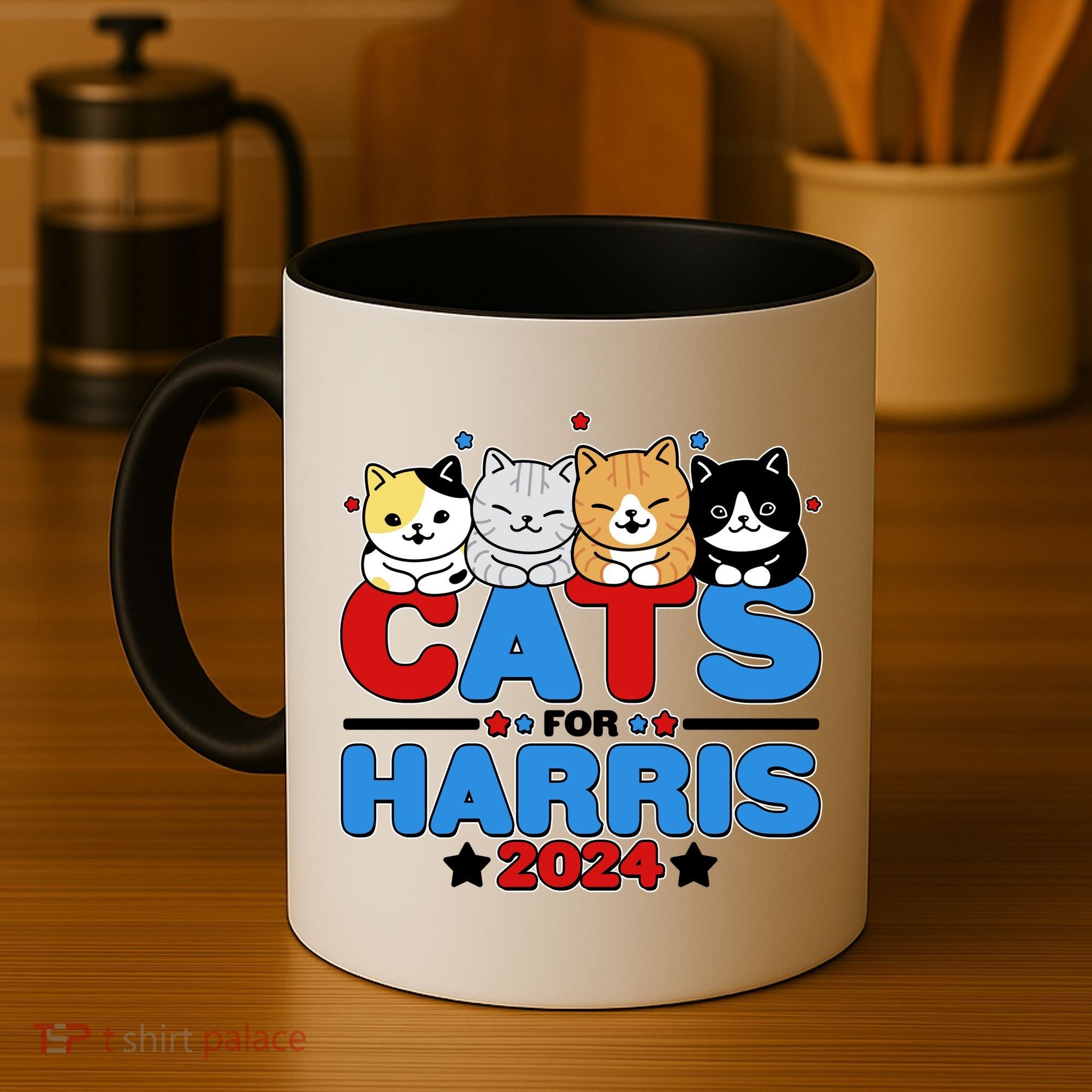 Cats For Harris Vote Kamala Harris 2024 Election Coffee Mug