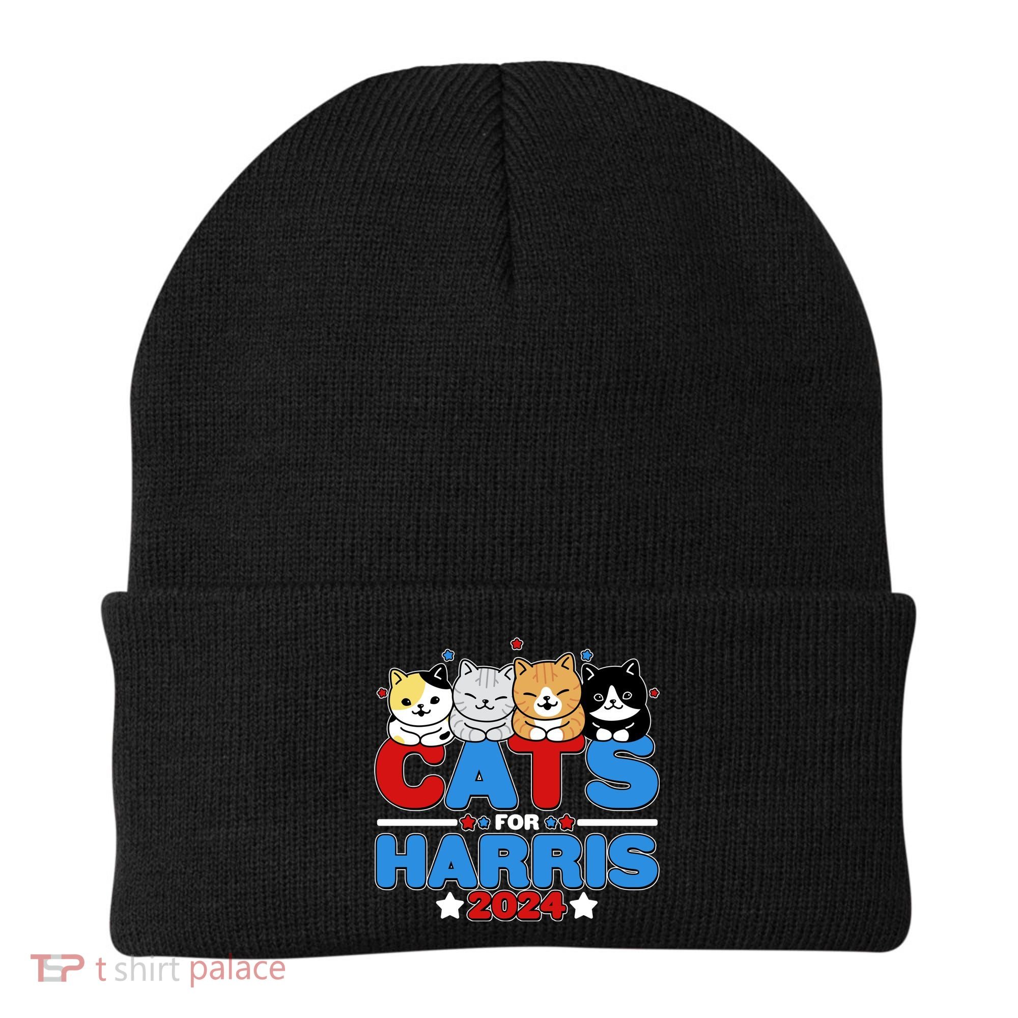 Cats For Harris Vote Kamala Harris 2024 Election Beanie