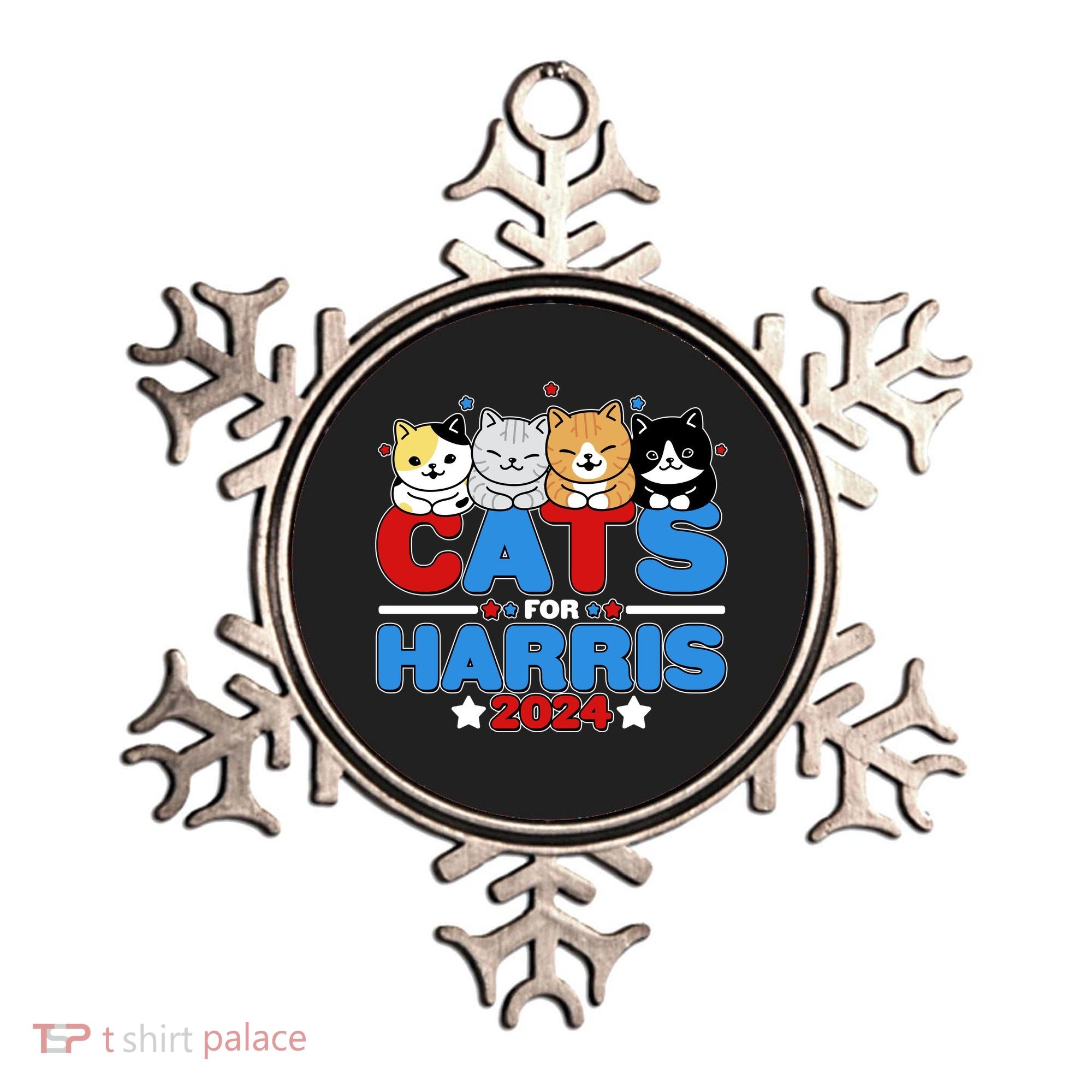 Cats For Harris Vote Kamala Harris 2024 Election Ornament