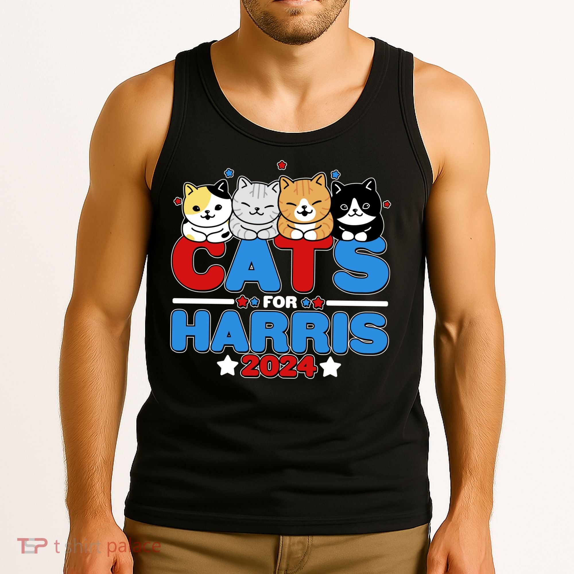 Cats For Harris Vote Kamala Harris 2024 Election Tank Top