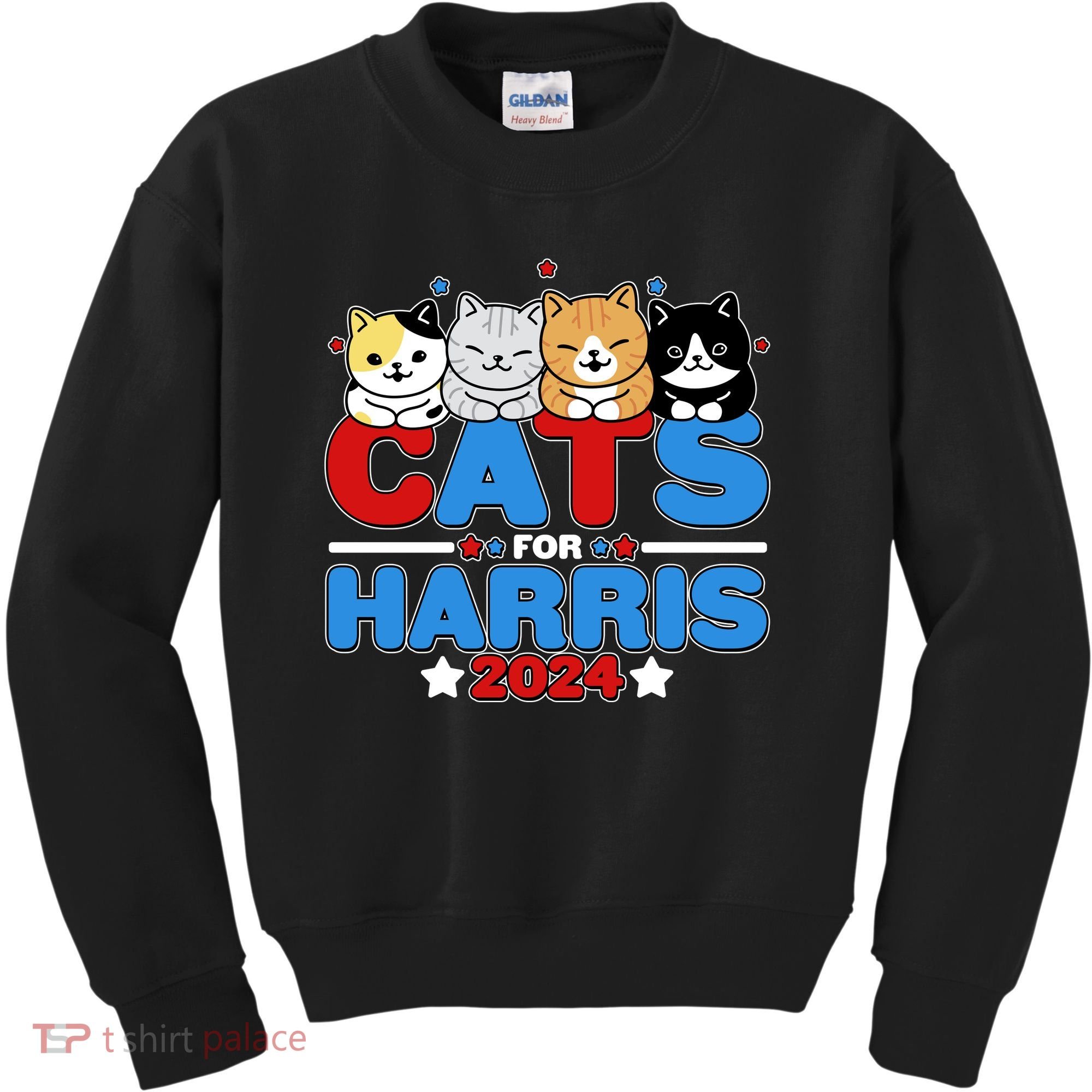 Cats For Harris Vote Kamala Harris 2024 Election Kids Sweatshirt