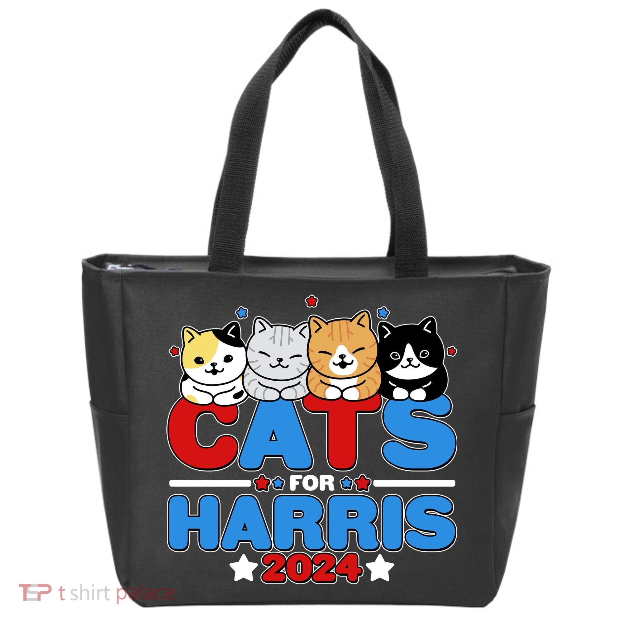 Cats For Harris Vote Kamala Harris 2024 Election Tote Bag