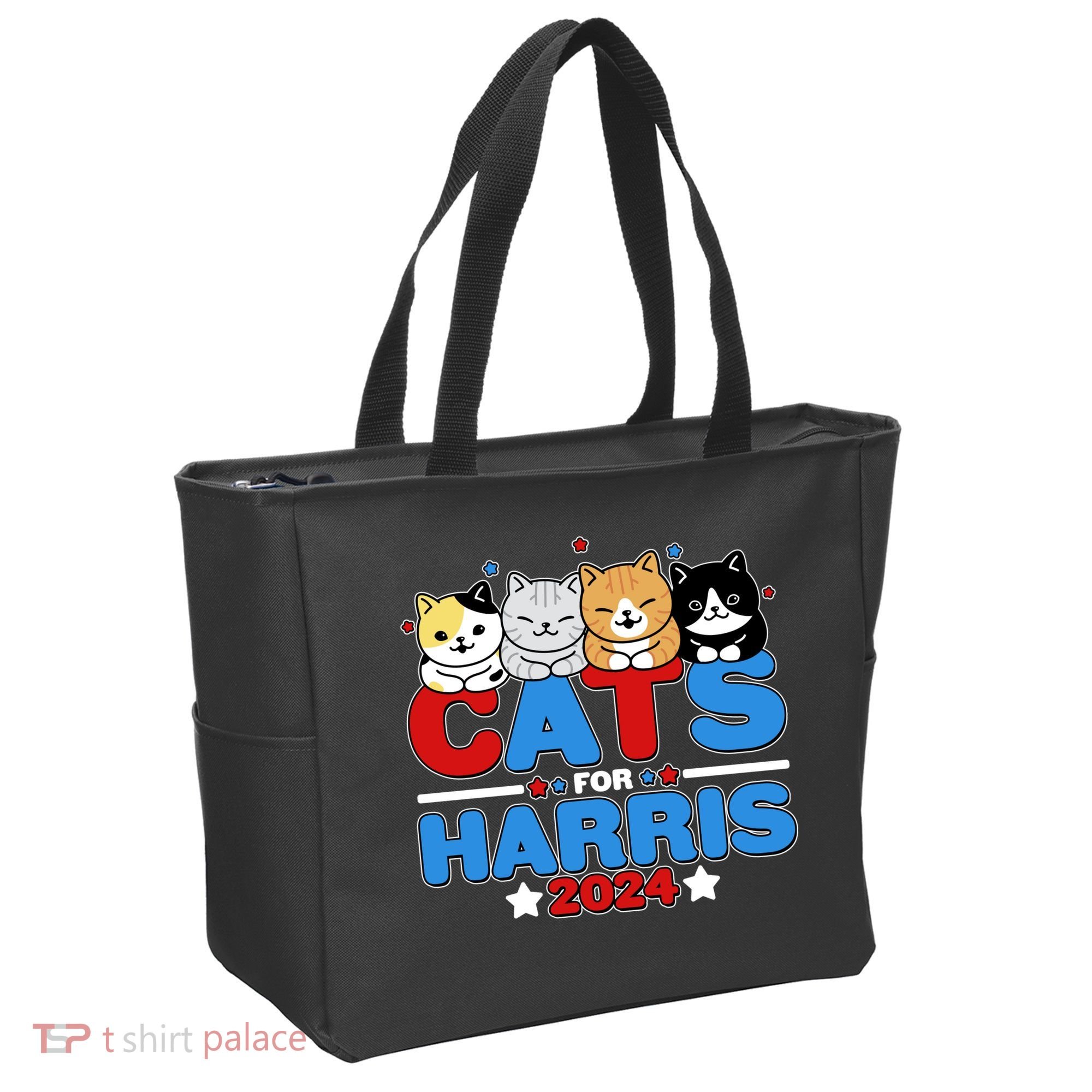 Cats For Harris Vote Kamala Harris 2024 Election Tote Bag