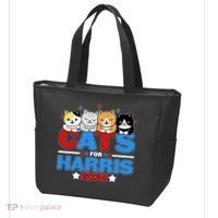 Cats For Harris Vote Kamala Harris 2024 Election Tote Bag thumb 3