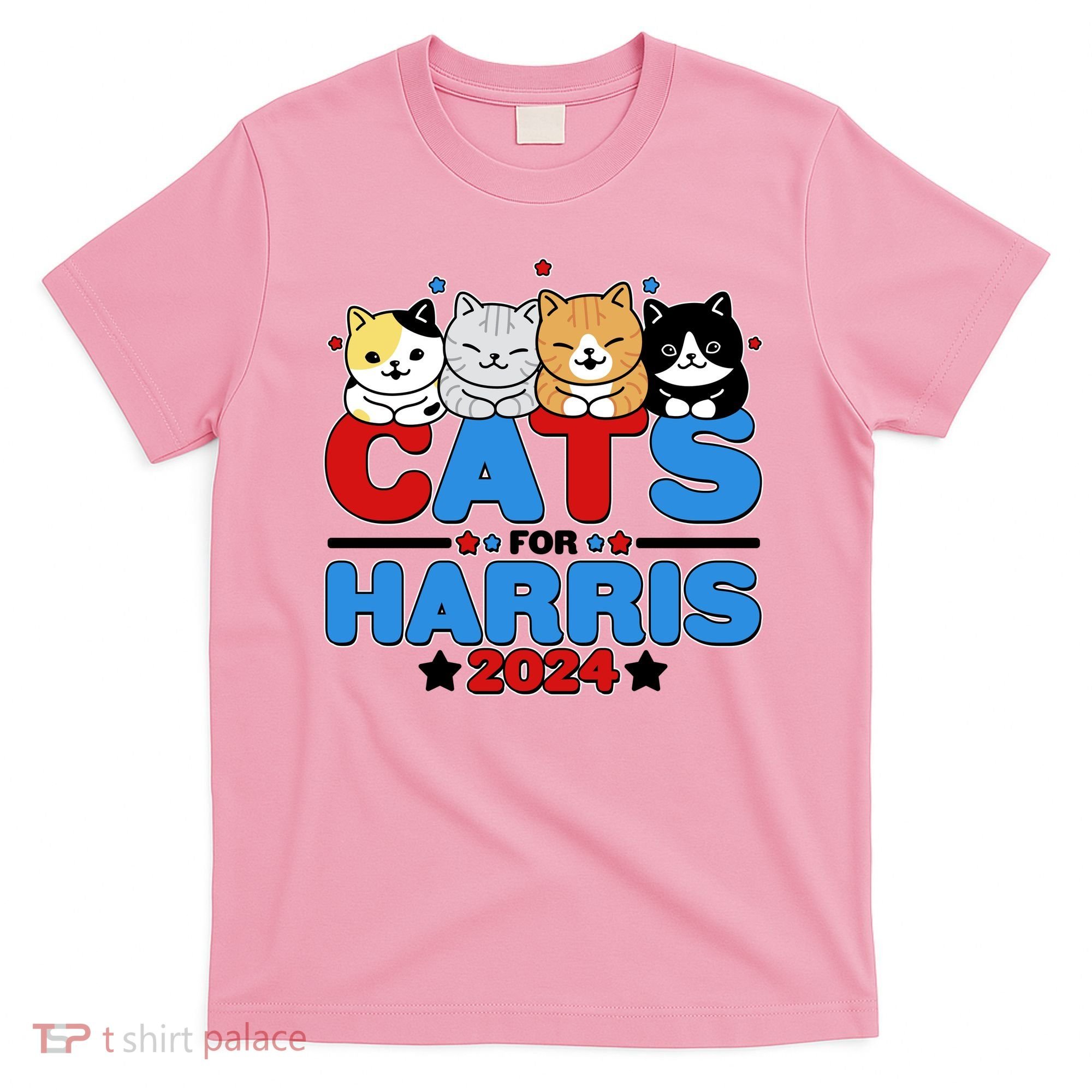 Cats For Harris Vote Kamala Harris 2024 Election T-Shirt