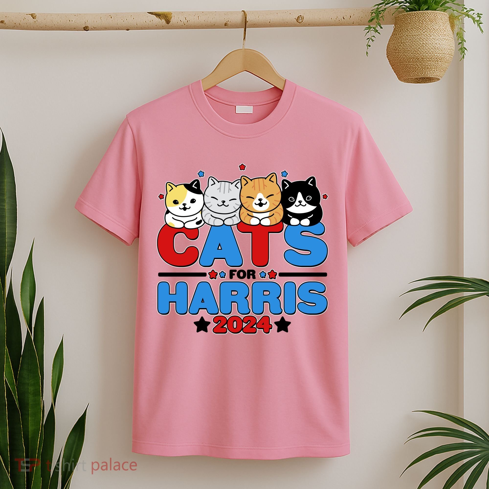 Cats For Harris Vote Kamala Harris 2024 Election T-Shirt