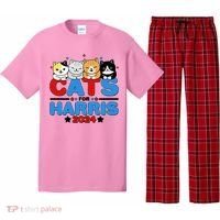Cats For Harris Vote Kamala Harris 2024 Election Pajama Set thumb 0