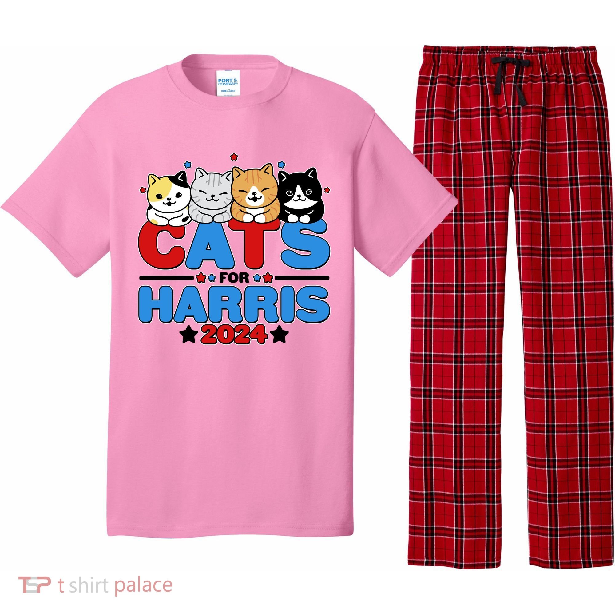 Cats For Harris Vote Kamala Harris 2024 Election Pajama Set