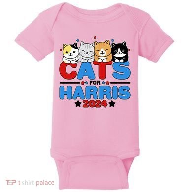 Cats For Harris Vote Kamala Harris 2024 Election Baby Bodysuit