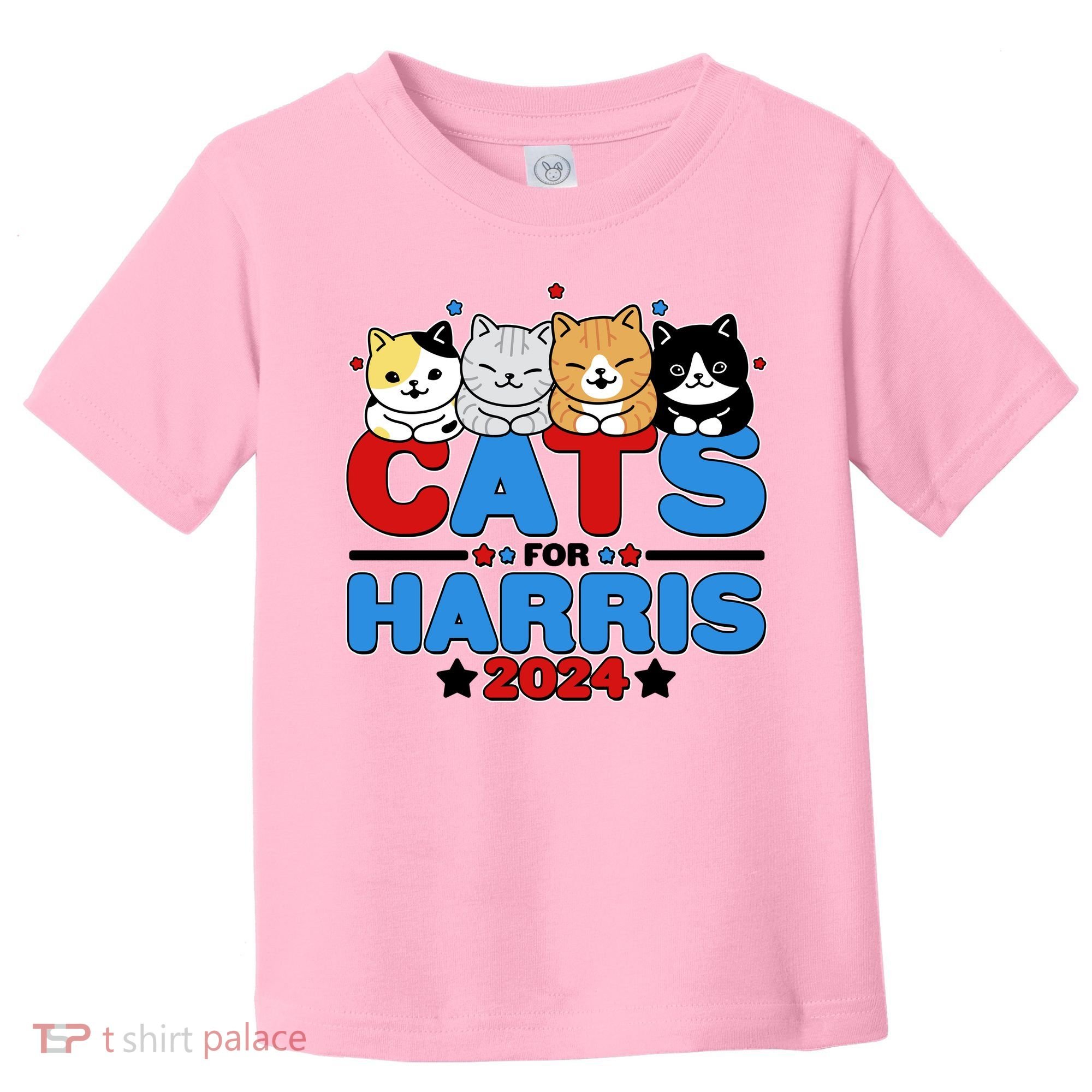 Cats For Harris Vote Kamala Harris 2024 Election Toddler T-Shirt