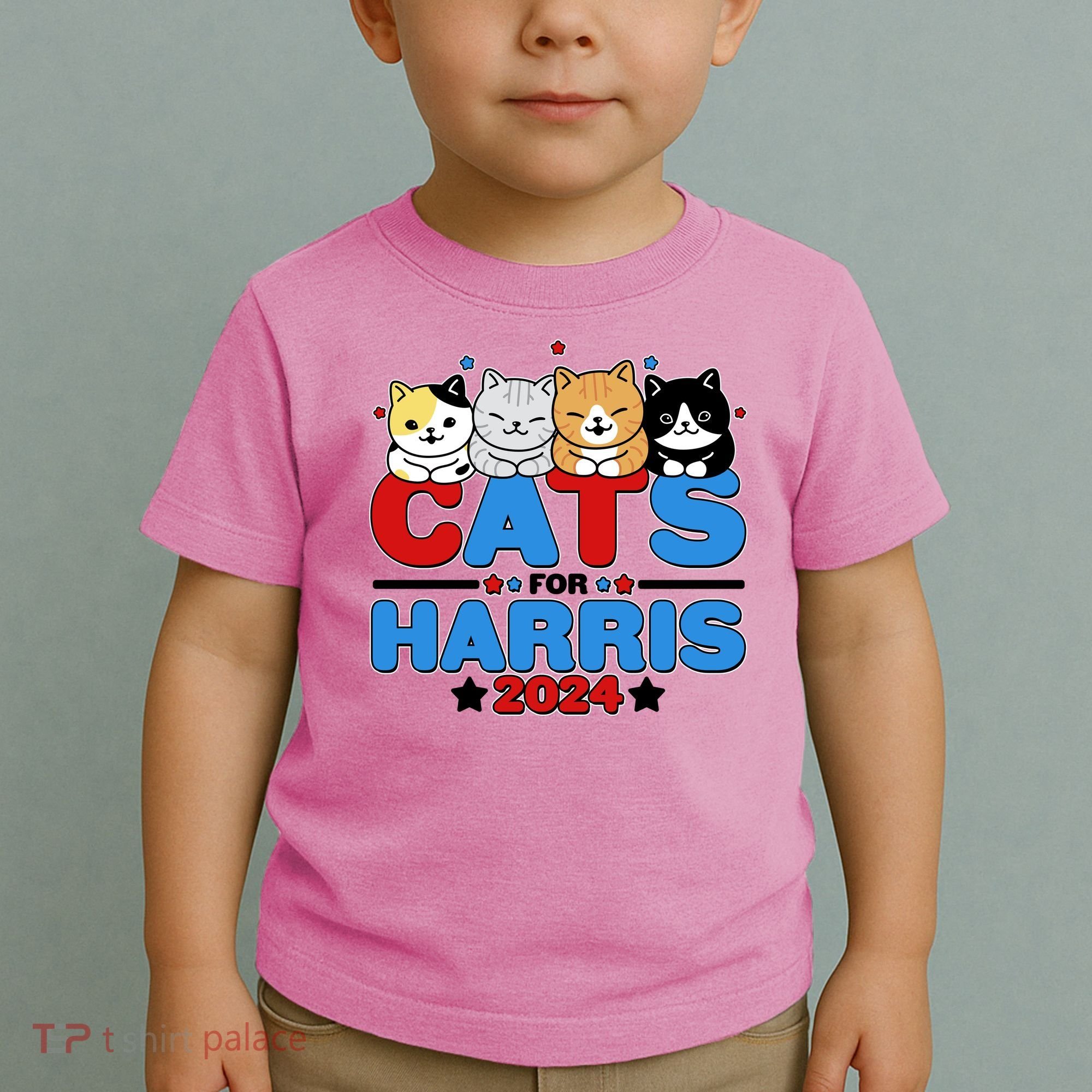 Cats For Harris Vote Kamala Harris 2024 Election Toddler T-Shirt