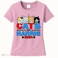 Cats For Harris Vote Kamala Harris 2024 Election Women's T-Shirt thumb 0