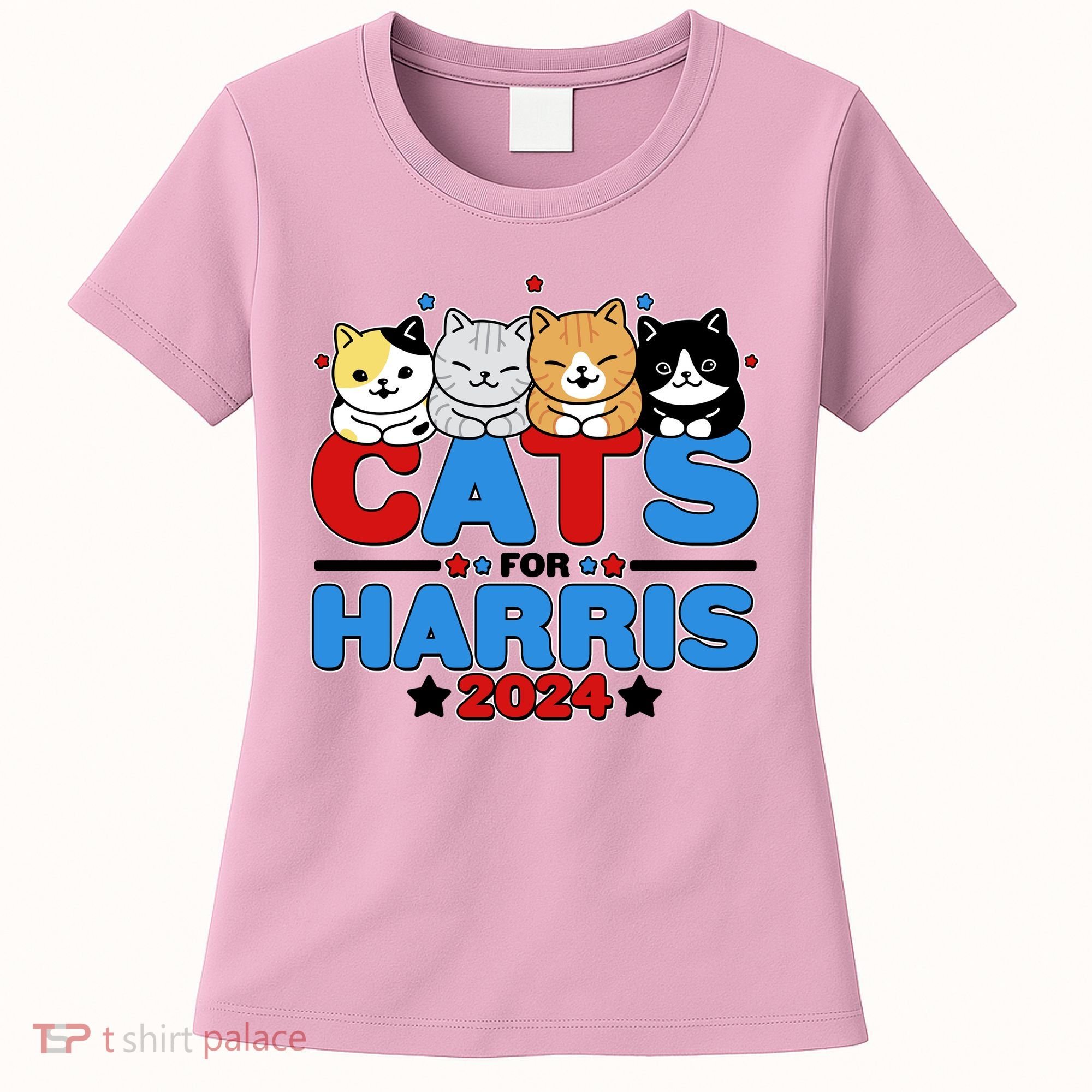 Cats For Harris Vote Kamala Harris 2024 Election Women's T-Shirt