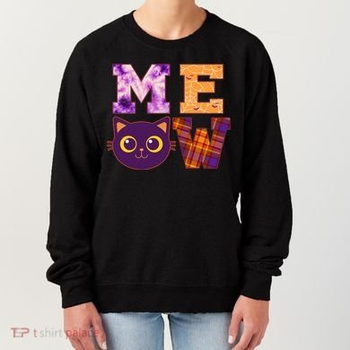 Cute Fall Halloween Cat MEOW Women's Sweatshirt