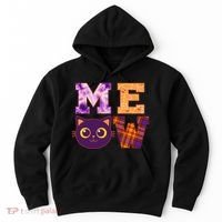 Cute Fall Halloween Cat MEOW Hoodie thumb 0