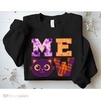 Cute Fall Halloween Cat MEOW Sweatshirt thumb 2