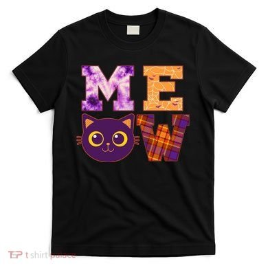 Cute Fall Halloween Cat MEOW T-Shirt