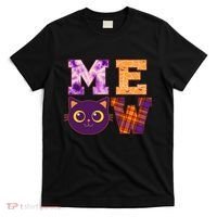 Cute Fall Halloween Cat MEOW T-Shirt thumb 0