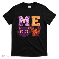 Cute Fall Halloween Cat MEOW T-Shirt thumb 0