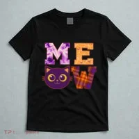 Cute Fall Halloween Cat MEOW T-Shirt thumb 5
