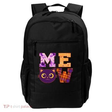 Cute Fall Halloween Cat MEOW Backpack