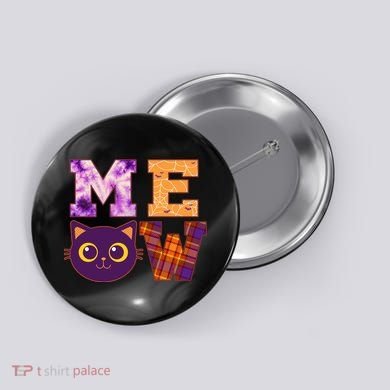 Cute Fall Halloween Cat MEOW Button