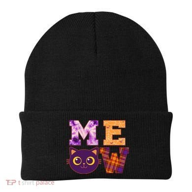Cute Fall Halloween Cat MEOW Beanie
