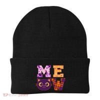 Cute Fall Halloween Cat MEOW Beanie thumb 0