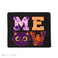 Cute Fall Halloween Cat MEOW Mousepad thumb 0