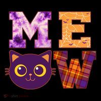 Cute Fall Halloween Cat MEOW Ornament thumb 1