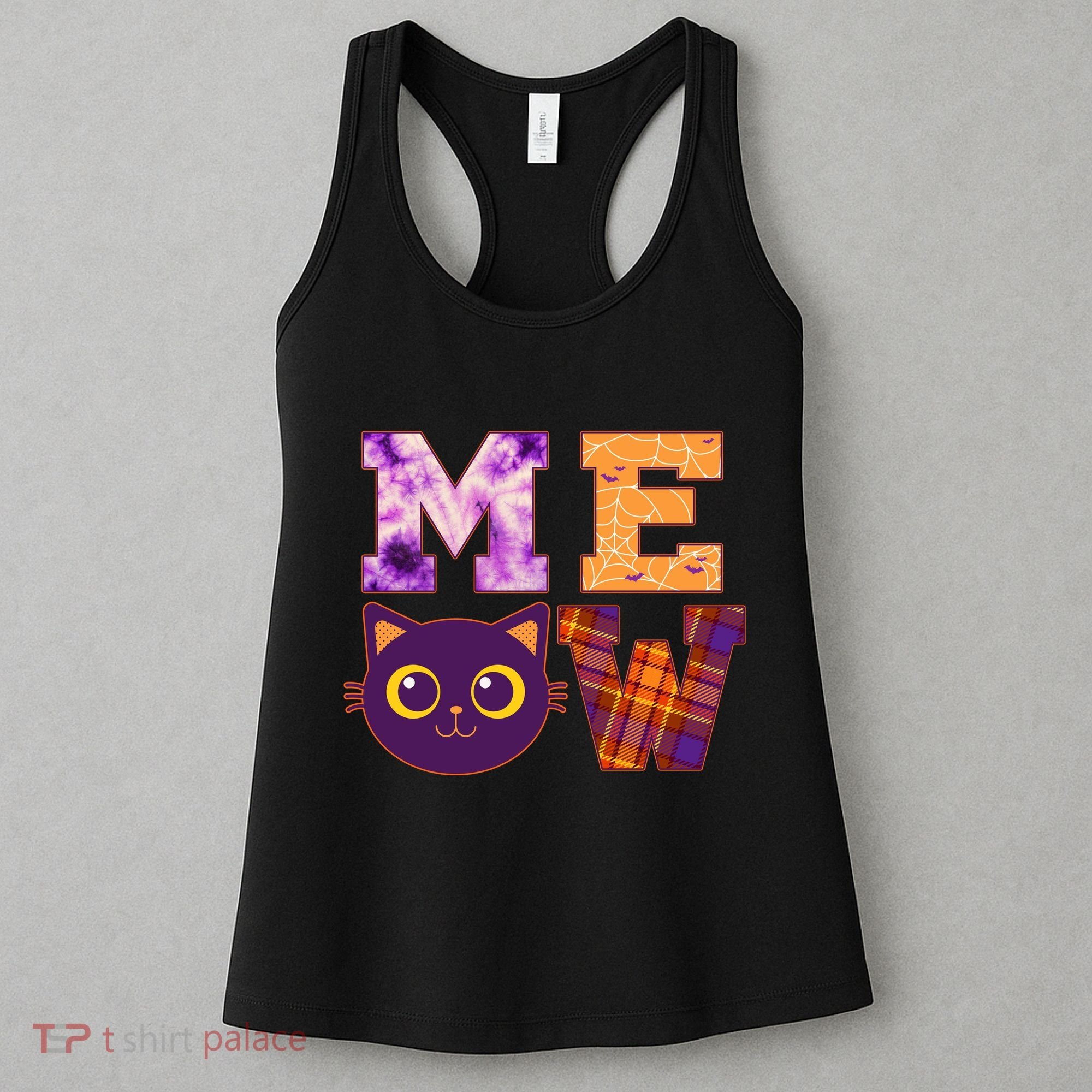 Cute Fall Halloween Cat MEOW Women's Tank Top