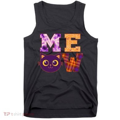 Cute Fall Halloween Cat MEOW Tank Top