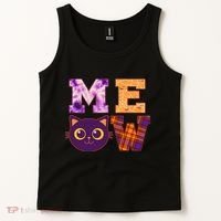 Cute Fall Halloween Cat MEOW Tank Top thumb 2