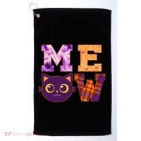 Cute Fall Halloween Cat MEOW Golf Towel thumb 0