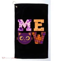Cute Fall Halloween Cat MEOW Golf Towel thumb 0