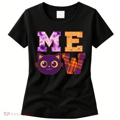 Cute Fall Halloween Cat MEOW Women's T-Shirt