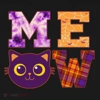 Cute Fall Halloween Cat MEOW Women's T-Shirt thumb 6