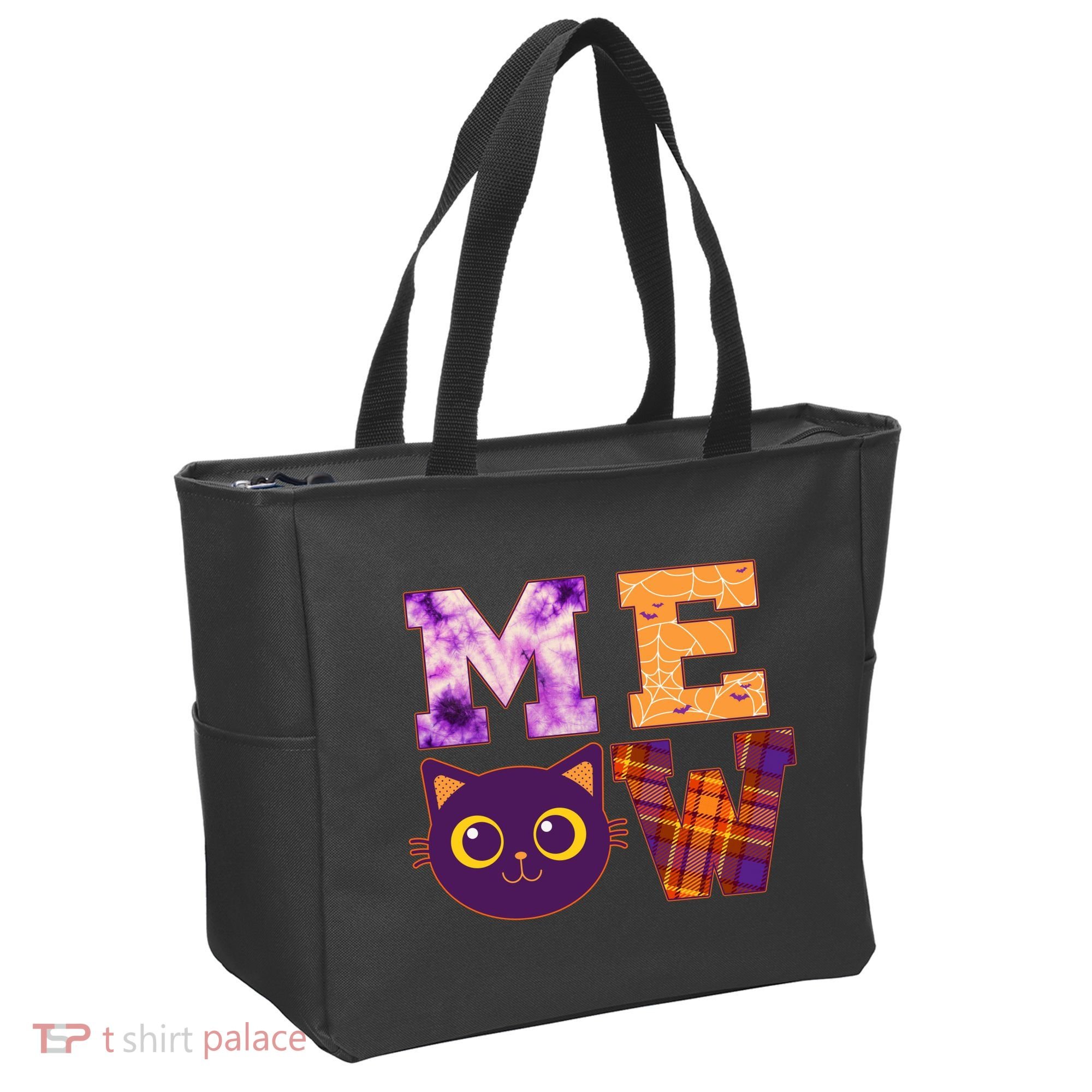 Cute Fall Halloween Cat MEOW Tote Bag