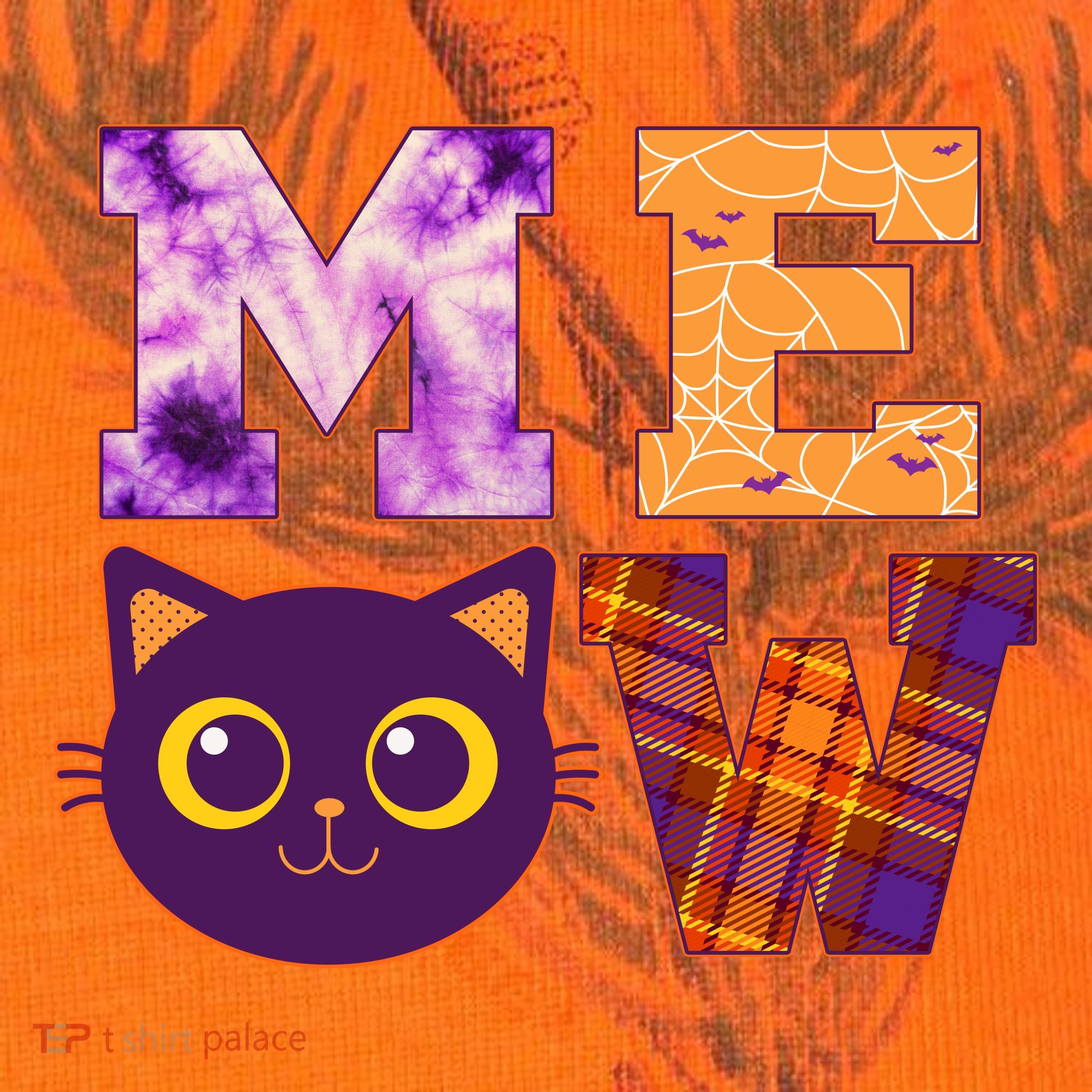 Cute Fall Halloween Cat MEOW Kati Licensed 12" Camo Cuffed Beanie