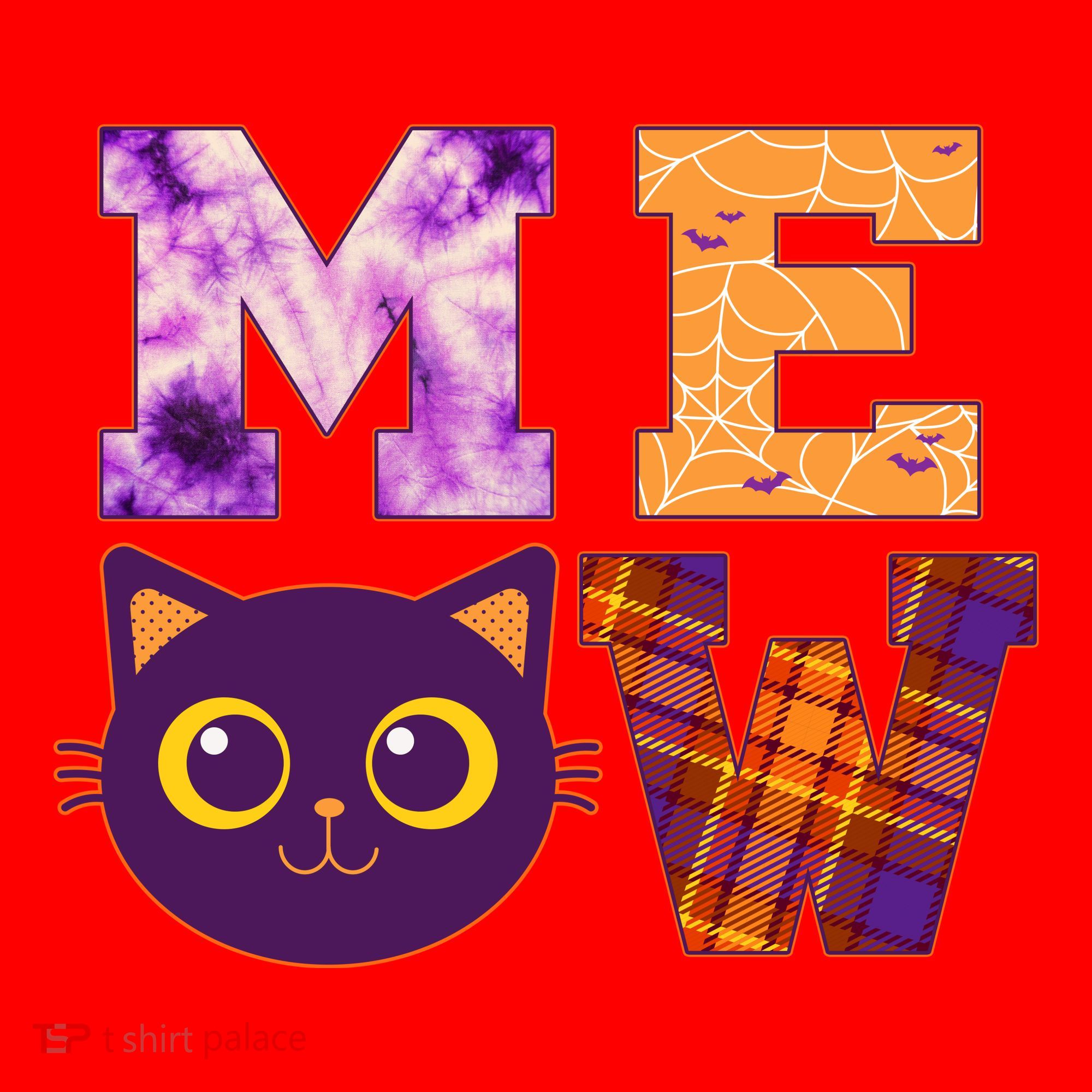Cute Fall Halloween Cat MEOW Santa Hat