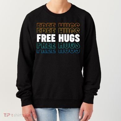 Colorful Free Hugs Pattern Women's Sweatshirt