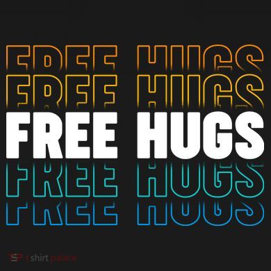 Colorful Free Hugs Pattern Bucket Hat