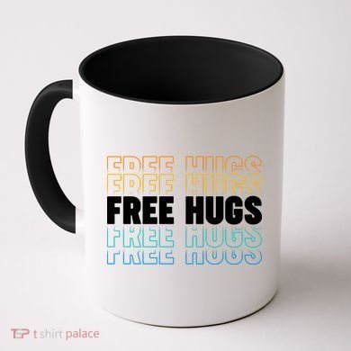Colorful Free Hugs Pattern Coffee Mug