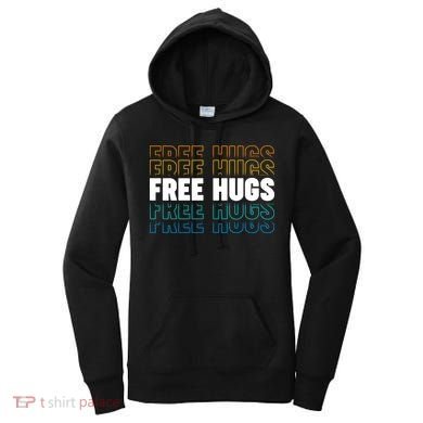 Colorful Free Hugs Pattern Women's Hoodie