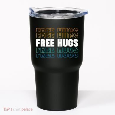 Colorful Free Hugs Pattern Tumbler