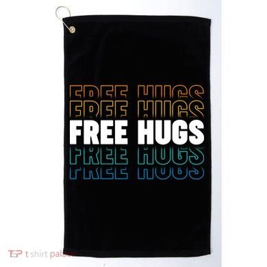 Colorful Free Hugs Pattern Golf Towel